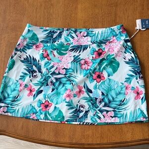 Tommy Bahama Floral Golf Skort - Pink and Green